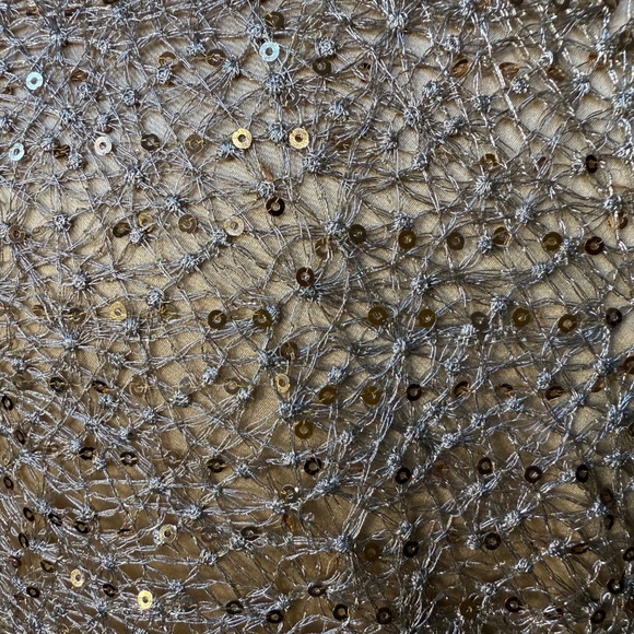 NWOT Kay Unger Sequin and Silk Mini Party Dress in Gold Size 8 - Picture 6 of 13